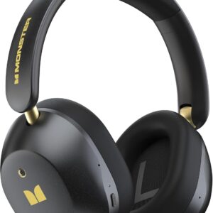Monster Persona 6th ANC Active Noise Cancelling Headphones, Wireless Bluetooth Headphones Over Ear with HiFi Stereo Audio, 60H Playtime, Bluetooth 6.0, 3 EQ Modes for Travel Work, Black