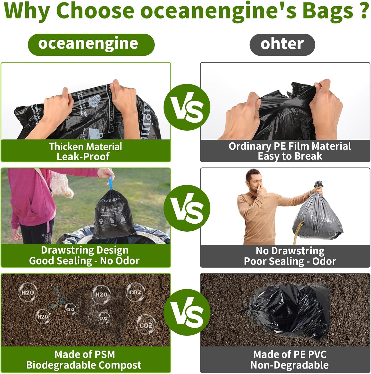 oceanengine Portable Toilet Bags Poo Gel Set, 8 Gallon Camping Toilet Bags with Portable Toilet Absorbent Gel, Compostable Portable Potty Bags for Camping Outdoor Hiking - Image 3