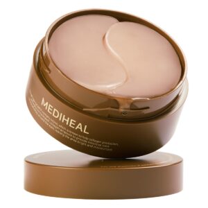 Mediheal Retinol Collagen Under Eye Patches - Korean Hydrogel Eye Pads (60 patches) with 95% Retinol & Collagen - Improves Puffy Eyes & Dark Circles - Non Irritating, Encapsulated Retinol