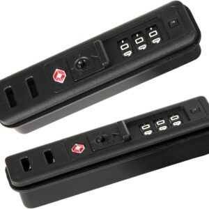 Travel Locks TSA Approved, 2 Pack Built-in Combination Luggage Replacement Locks, 3-Digit Code TSA Suitcase Lock for Backpack, Baggage, Travel Bags Black - JS-522