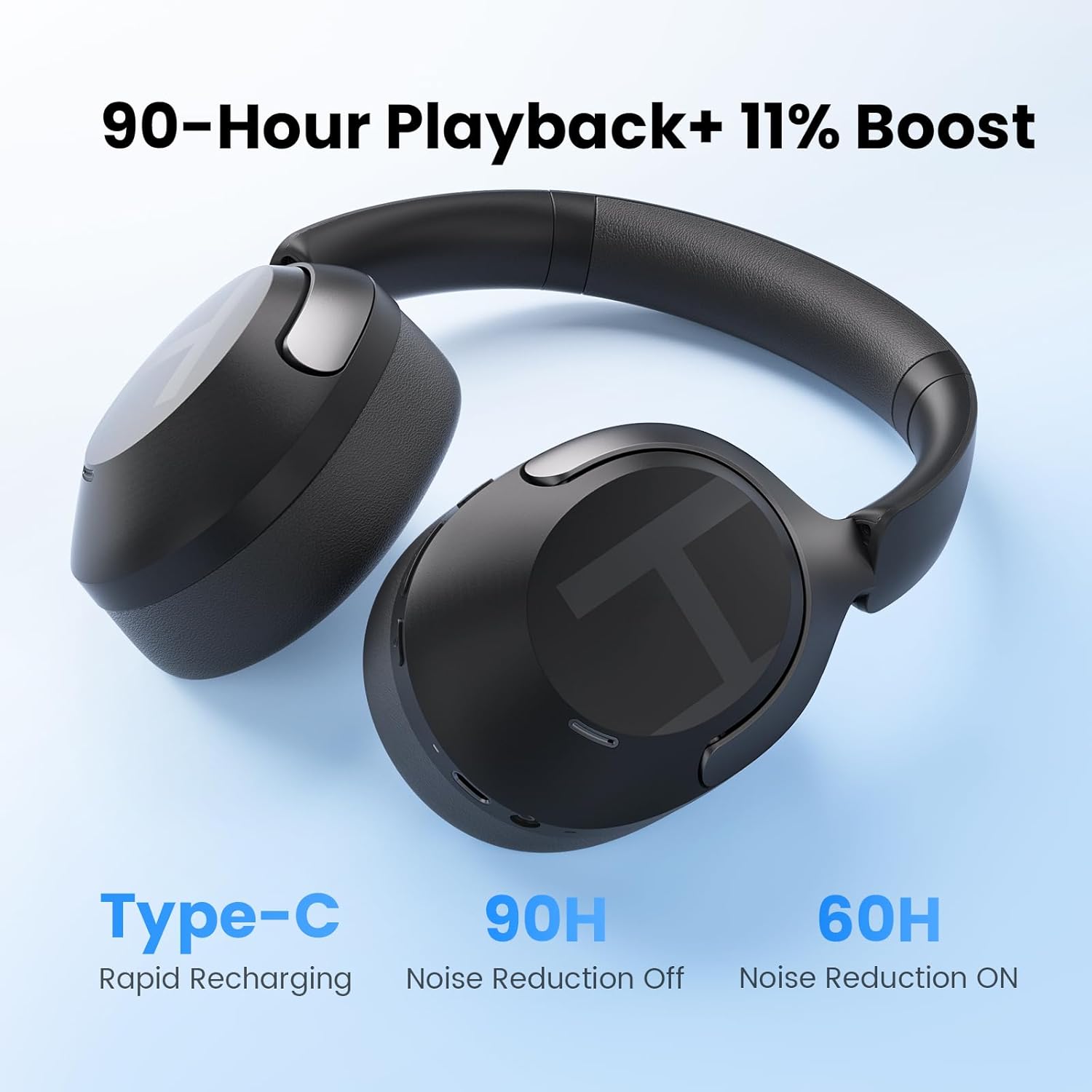 HAYLOU S40 Noise Cancelling Headphones Over Ear, 50dB Hybrid ANC with Multiple Modes, LDAC Hi-Res Wireless Audio, 90H Playtime, Custom EQ via App, Bluetooth 6.0 Multipoint Connect, 5 HD Mics Call - Image 6