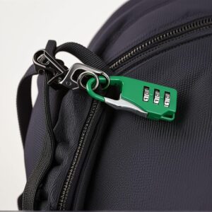 Portable Combination Padlock Carabiner Hook 3Digit Code Lock Backpack Luggage Locker Suitcase Gym Outdoor Travel Security