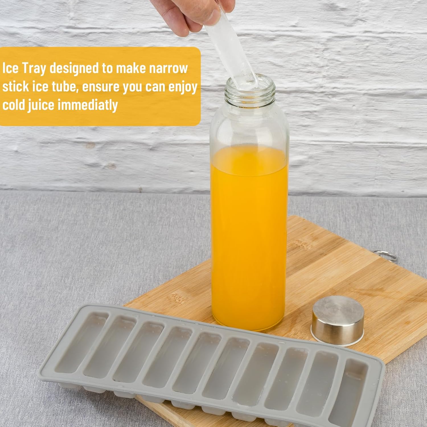 Zukro Glass Juice Bottles with Lids for Juicing 18 oz, Reusable Clear Glass Water Bottles with Stainless Steel Airtight Cap for Refrigerator, 100% Leak Proof Drinking Jar, BPA Free, Set of 6 - Image 7