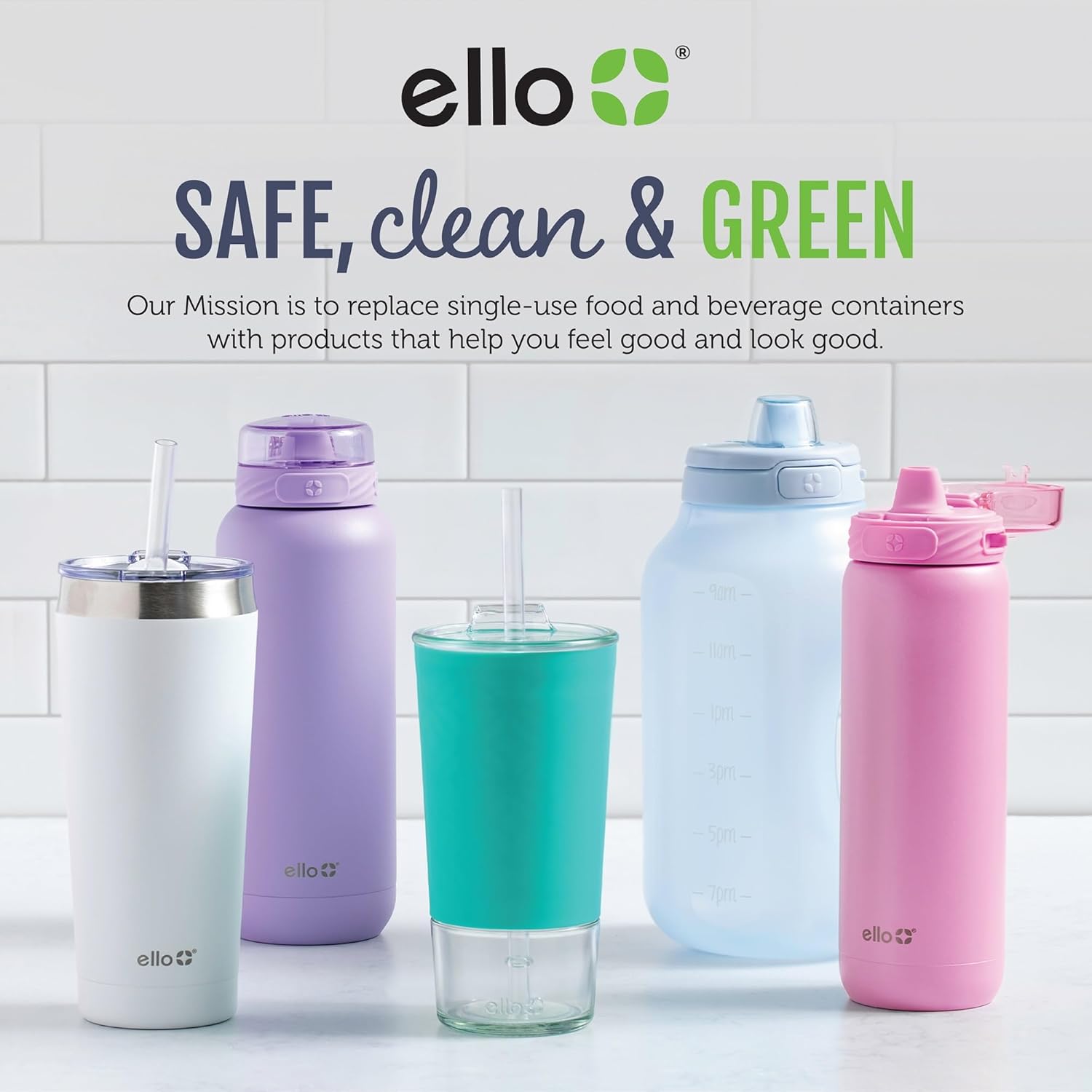 Ello Pop & Fill 22oz Stainless Steel Water Bottle with Quick Fill Technology, Double Walled and Vacuum Insulated Metal, Leak Proof Locking Lid, Sip and Chug, Reusable, BPA Free, Forest Mist - Image 12