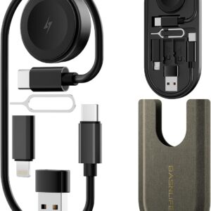 7-in-1 Multi USB Charging Adapter Cable Kit, USB Converter with Wireless Charger for Apple Watch, 60W Fast Charging Cable,USB C/Lightning/Type C Adapter for iPhone 16/15/14, Galaxy S/Pixel.