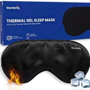 Cooling Eye Mask for Sleeping – Reusable Hot & Cold Gel Eye Mask with Adjustable Strap, Wide Coverage Sleep Eye Mask for Relaxation, Travel & Eye Comfort