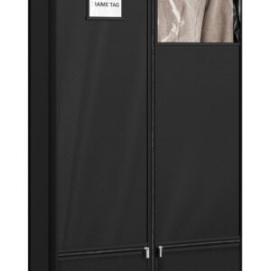 Simple Houseware 60'' Travel Garment Bag with Pockets for Suits, Dresses, Coats, Tuxedos, Heavy Duty 300D Polyester