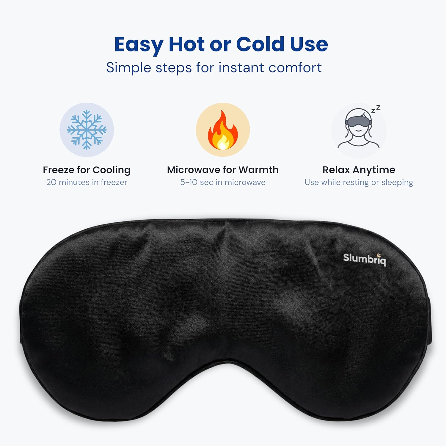 Cooling Eye Mask for Sleeping – Reusable Hot & Cold Gel Eye Mask with Adjustable Strap, Wide Coverage Sleep Eye Mask for Relaxation, Travel & Eye Comfort - Image 4