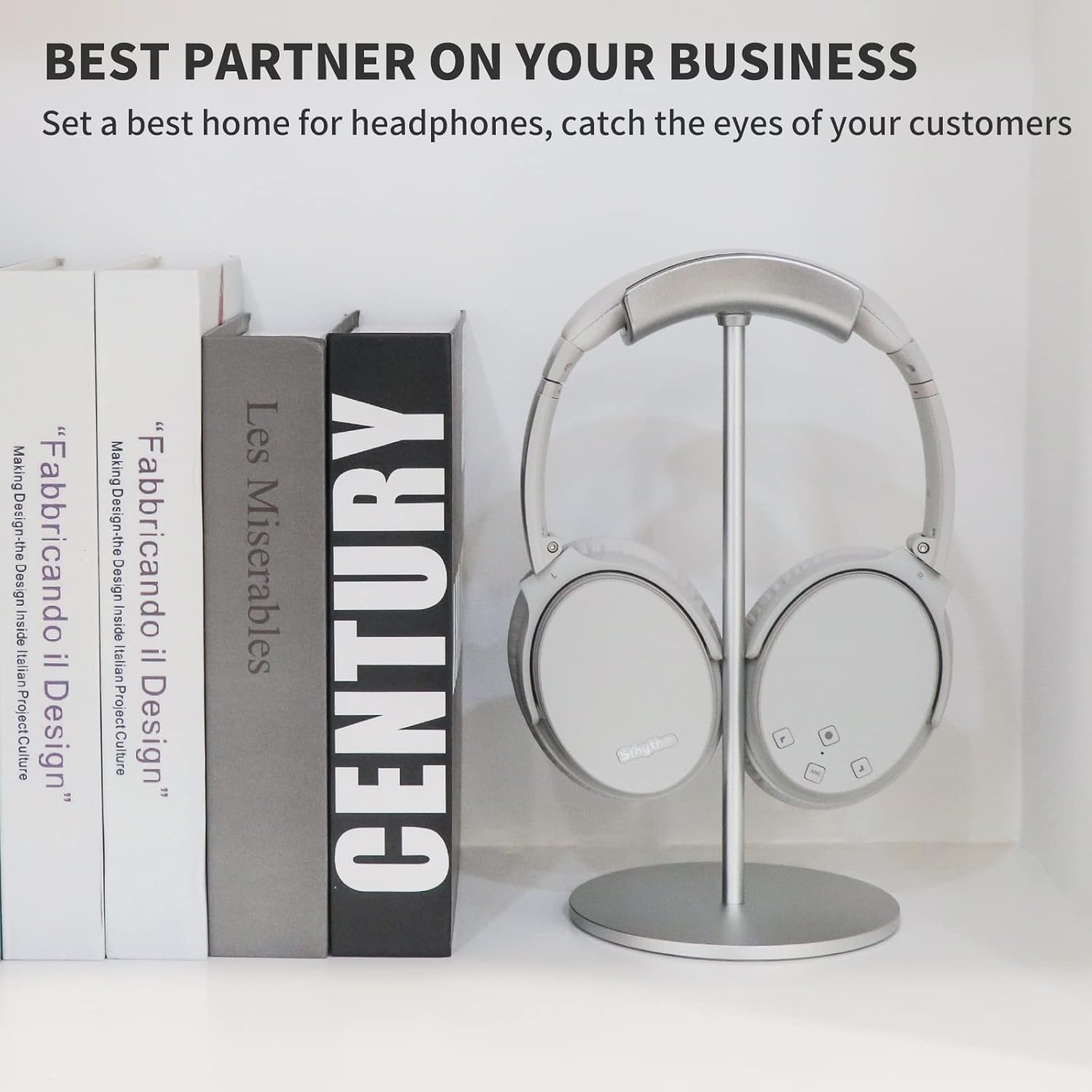 Srhythm Headphone Stand,Metal Headset Holder for Space-Saving and Display - Image 2