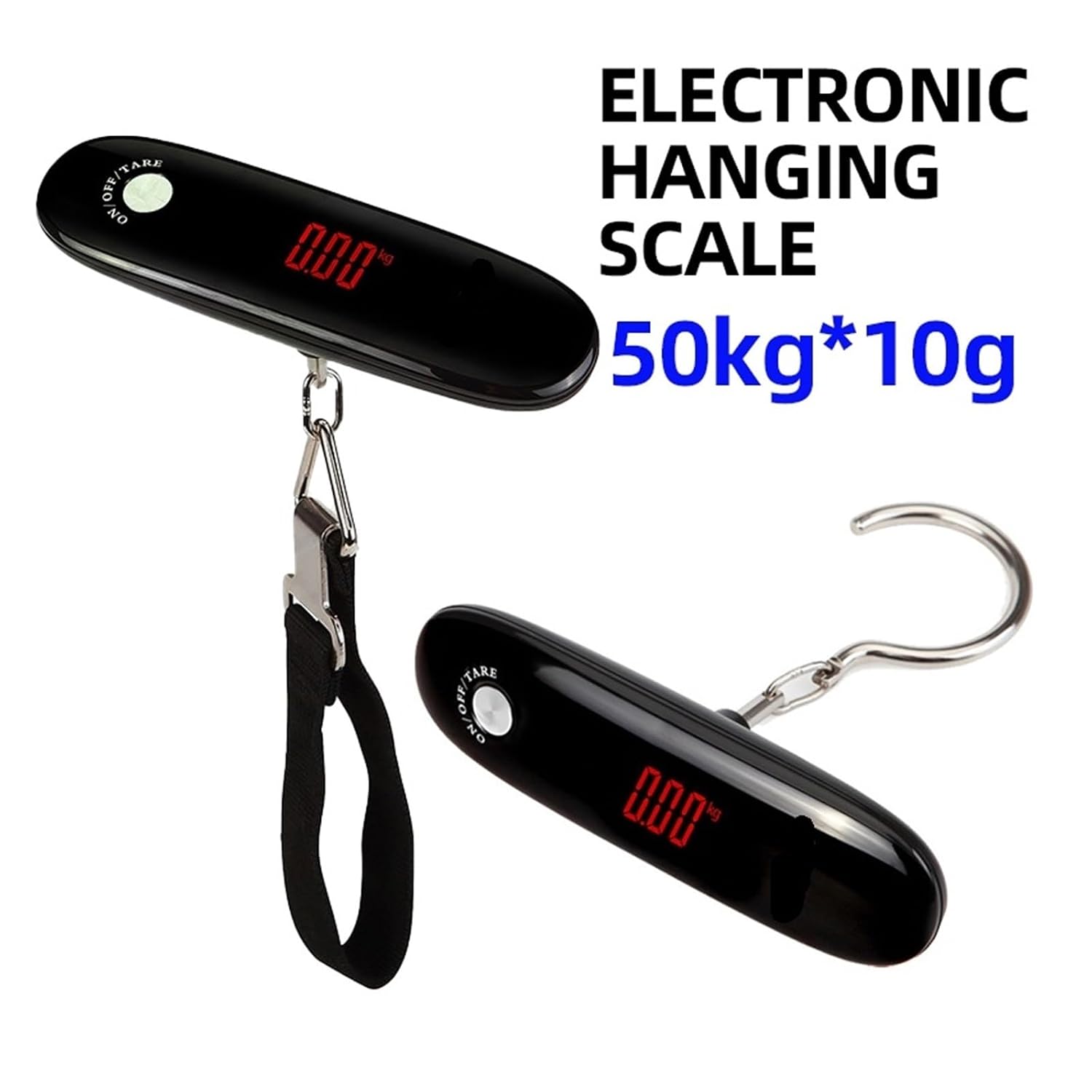 Luggage Weight Scale, 3pcs 110lb/50kg Portable Electronic Hand Luggage Scale LCD Digital Display Balance Scale Suitcase Travel Weighs Baggage Weight Tool,for Travel(Webbing) - Image 2