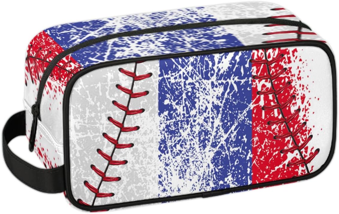 Boys Toiletry Bag for Kids Dopp Kit Vintage Baseball Waterproof Hanging Wash Cosmetic Bag Medicine Bag for Travel Sports Shower Essential - Image 8