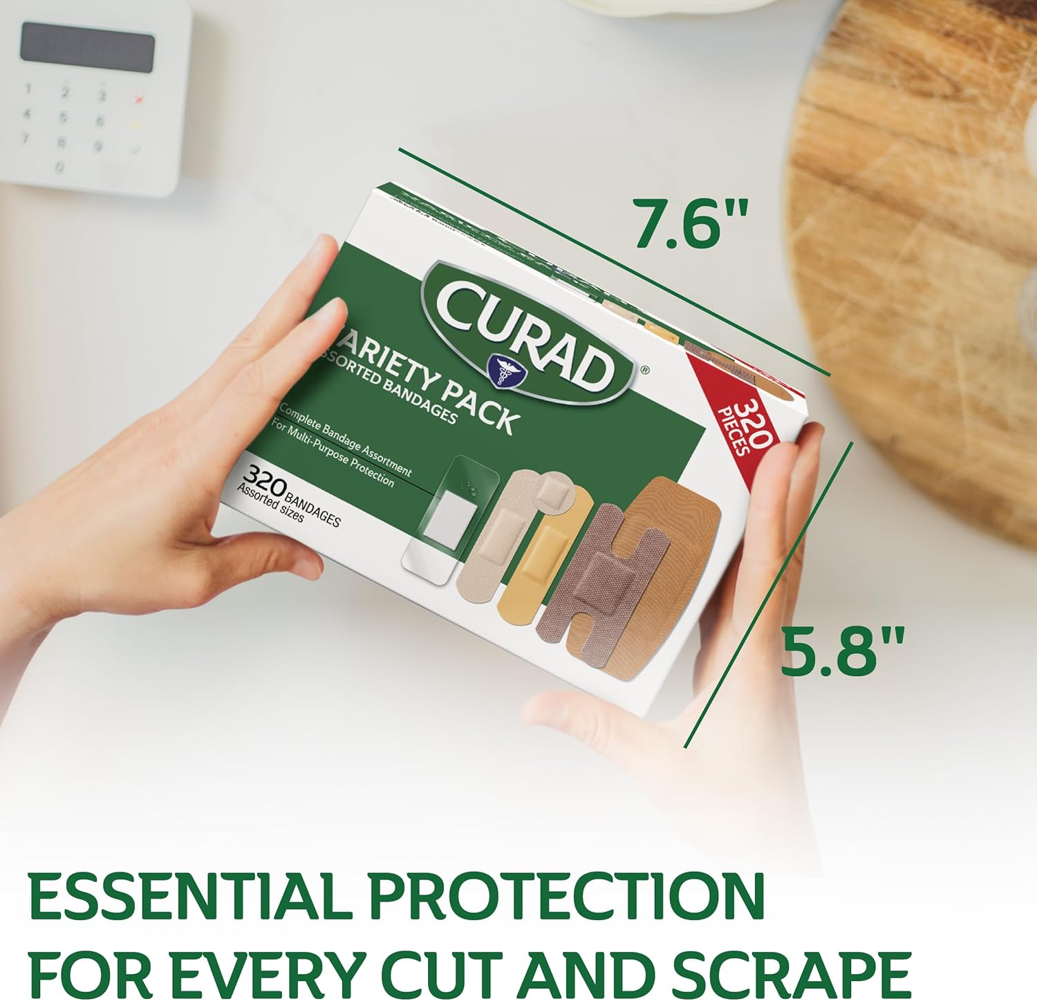 CURAD Assorted Bandages Bulk Variety Pack / 320 Count /5 Styles Including Waterproof, Sheer, Plastic, Heavy Duty & Flex-Fabric / First Aid Kit Essentials / Protects Scrapes, Cuts & Burns - Image 6