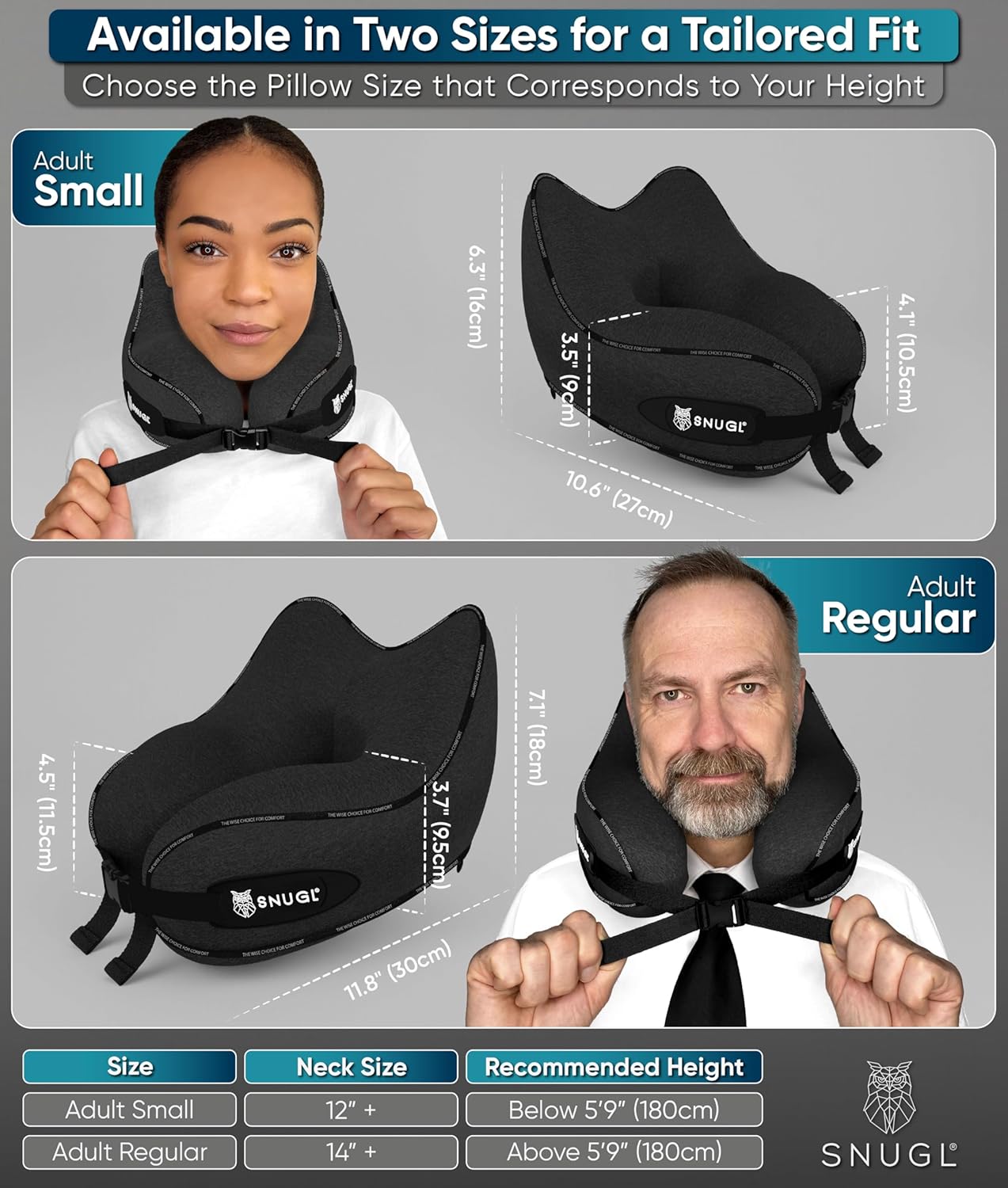 SNUGL Travel Pillow – Neck Pillow Airplane, Travel Pillows for Airplanes, Neck Pillows Memory Foam – Road Trip Essentials for Adults – Traveling Essentials - Gifts for Travelers Men & Women - Image 5