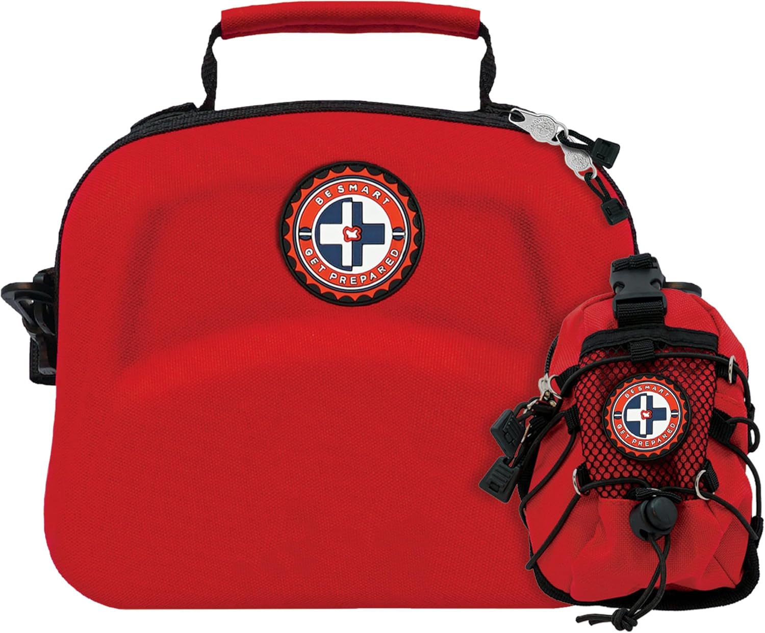 Be Smart Get Prepared 398pc Emergency First Aid Kit + BONUS Mini Kit included - Ideal for Office, Home, Car, School, Emergency, Survival, Camping, Hunting, Boating and Sports, FSA HSA eligible.