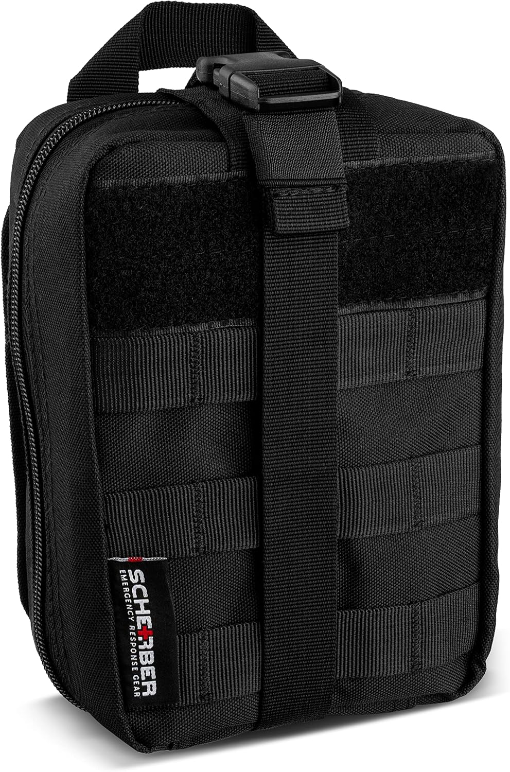 Scherber Premium IFAK Kit Trauma Pack | HSA/FSA Approved | Fully Stocked MOLLE Pouch w/CAT Tourniquet, HyFin Chest Seal, & Israeli Bandage | Trauma Kit for Gunshot, Bleeding, Major Wound Care (Black) - Image 3